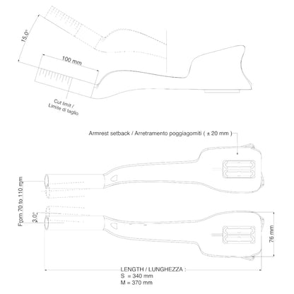 Prolongadores de manillar DEDA JET TWO CARBONO Talla S