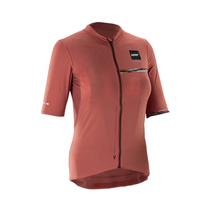 Maillot LEATT MTB ENDURANCE 5.0 CARGO Mujer Mangas Cortas Rojo