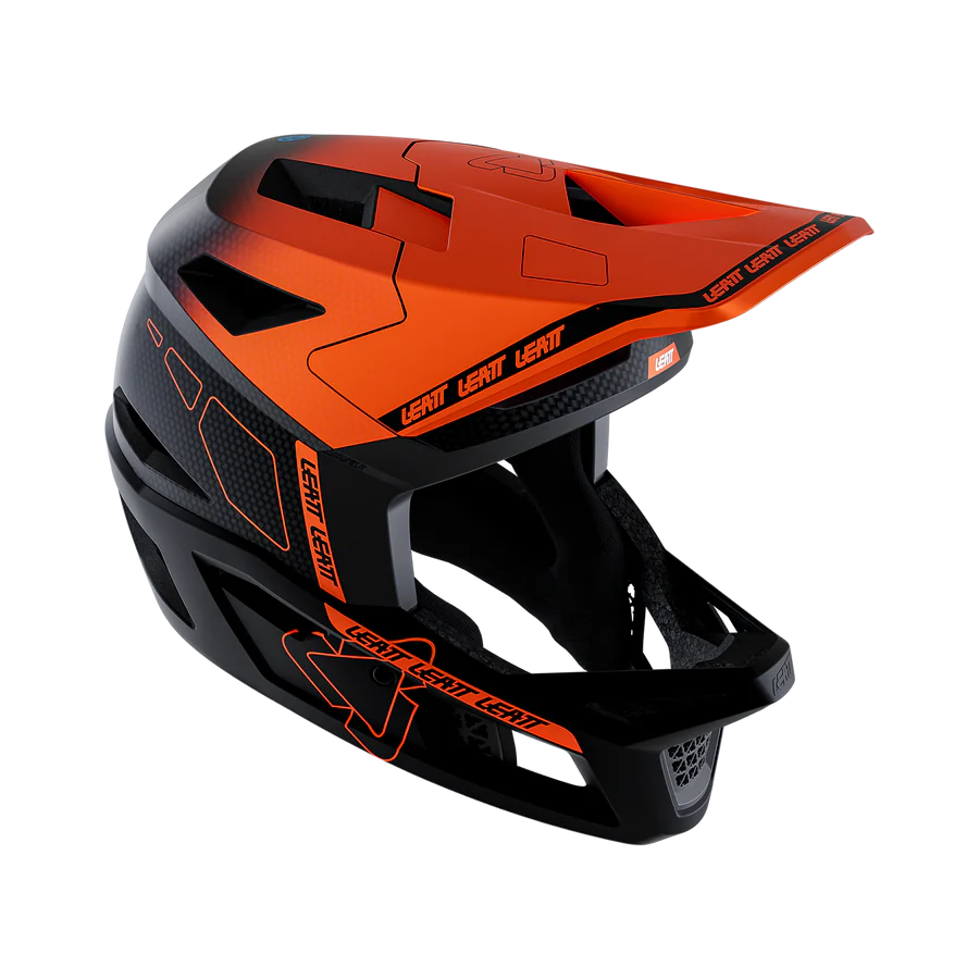 Casco MTB LEATT GRAVITY 6.0 CARBON GLOW Negro/Naranja
