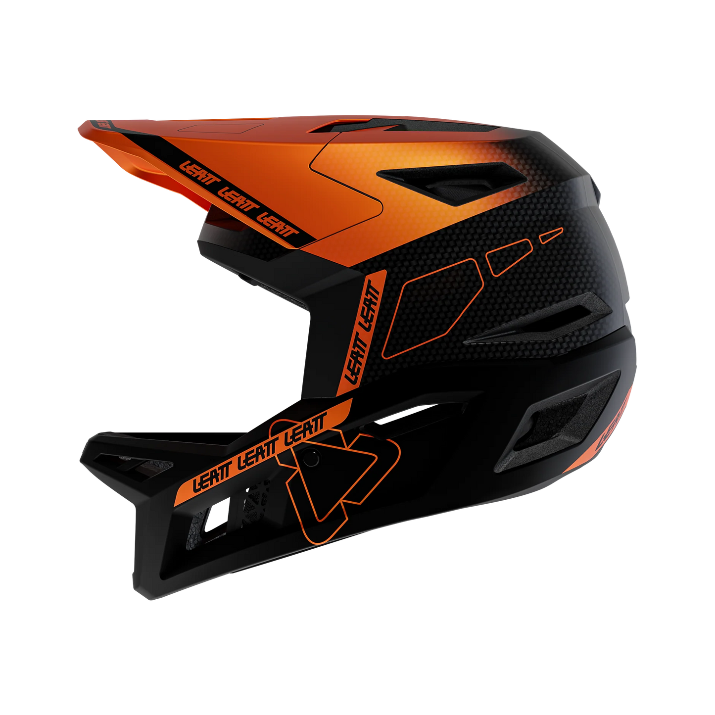 Casco MTB LEATT GRAVITY 6.0 CARBON GLOW Negro/Naranja