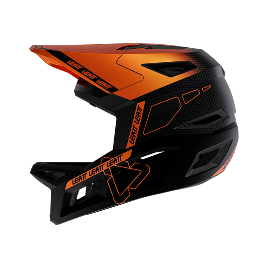 Casco MTB LEATT GRAVITY 6.0 CARBON GLOW Negro/Naranja