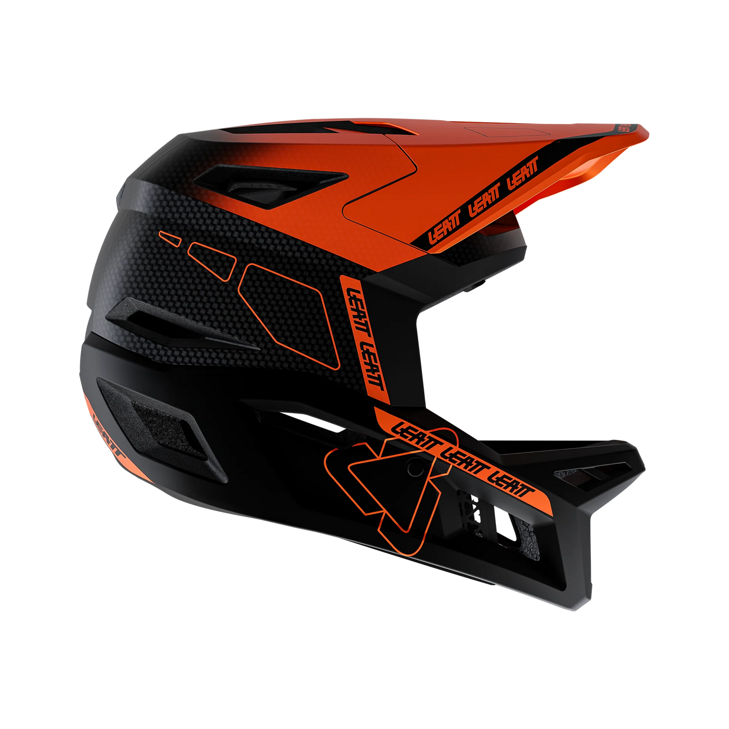 Casco MTB LEATT GRAVITY 6.0 CARBON GLOW Negro/Naranja