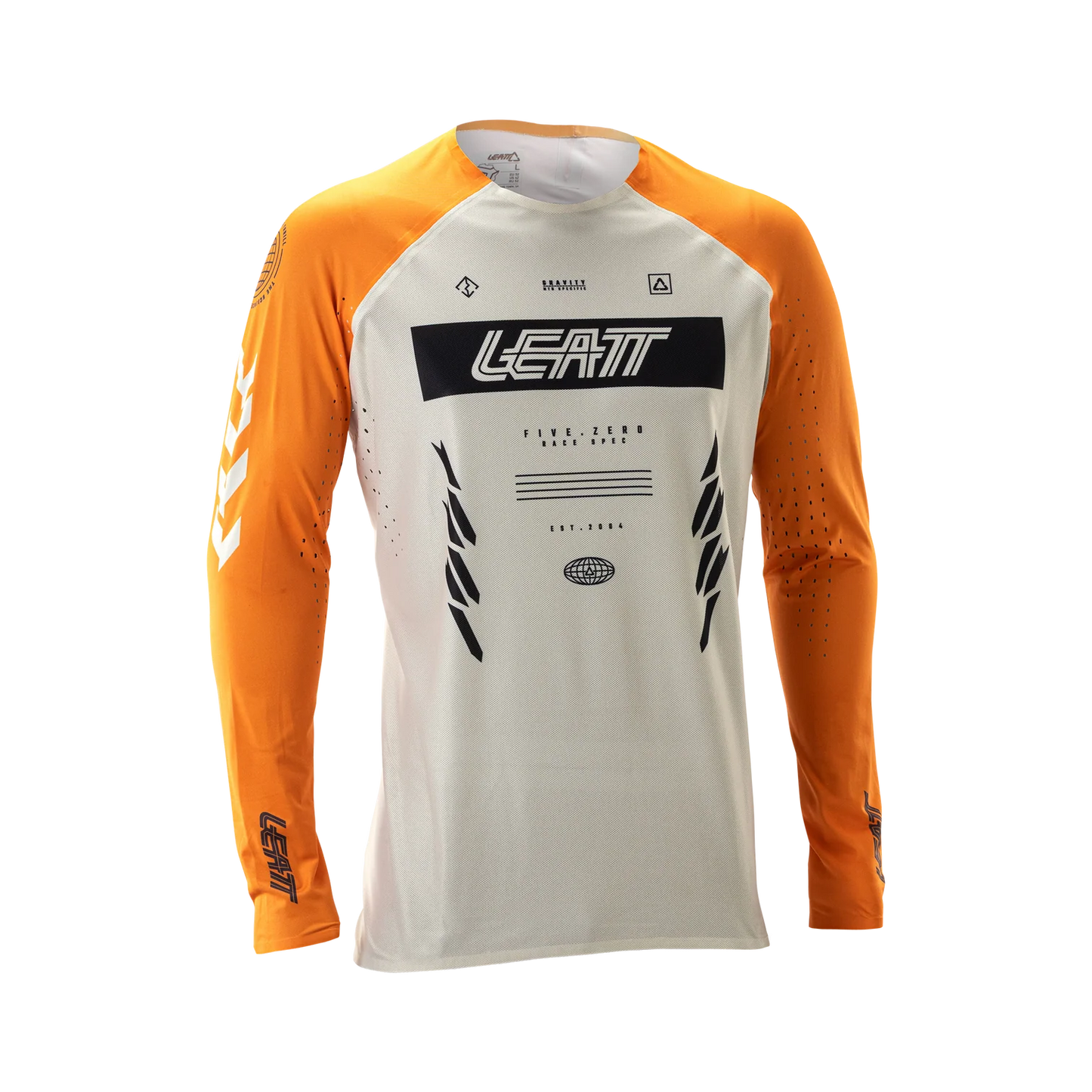 Maillot manga larga LEATT MTB GRAVITY 5.0 Blanco/Naranja