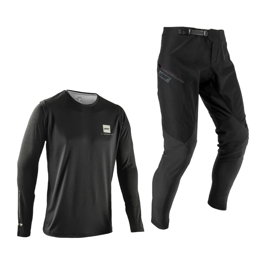 LEATT MTB GRAVITY 1.0 Maillot + Pantalón Kit Negro