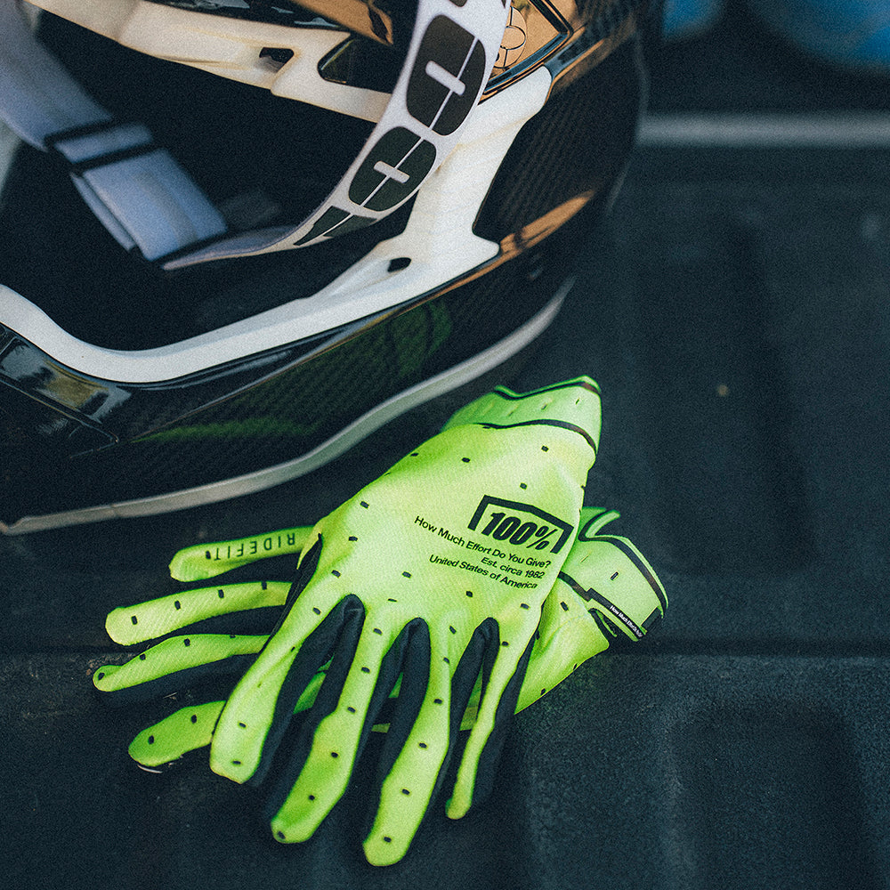 Guantes 100% RIDEFIT Amarillos