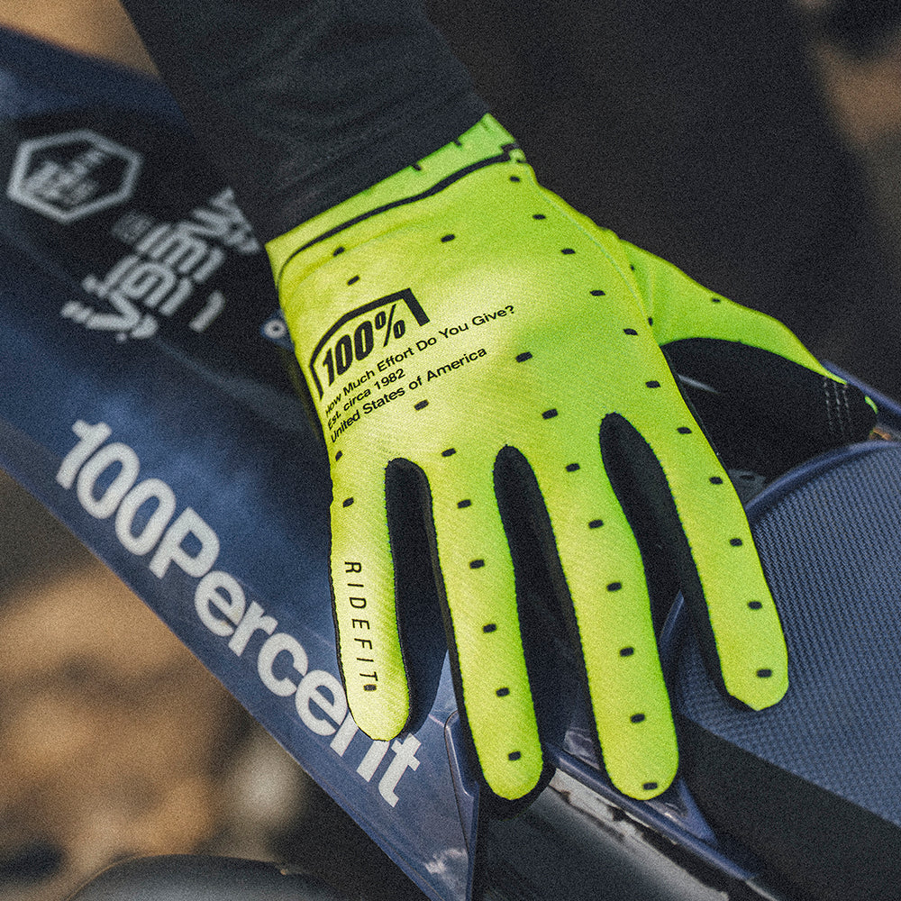 Guantes 100% RIDEFIT Amarillos