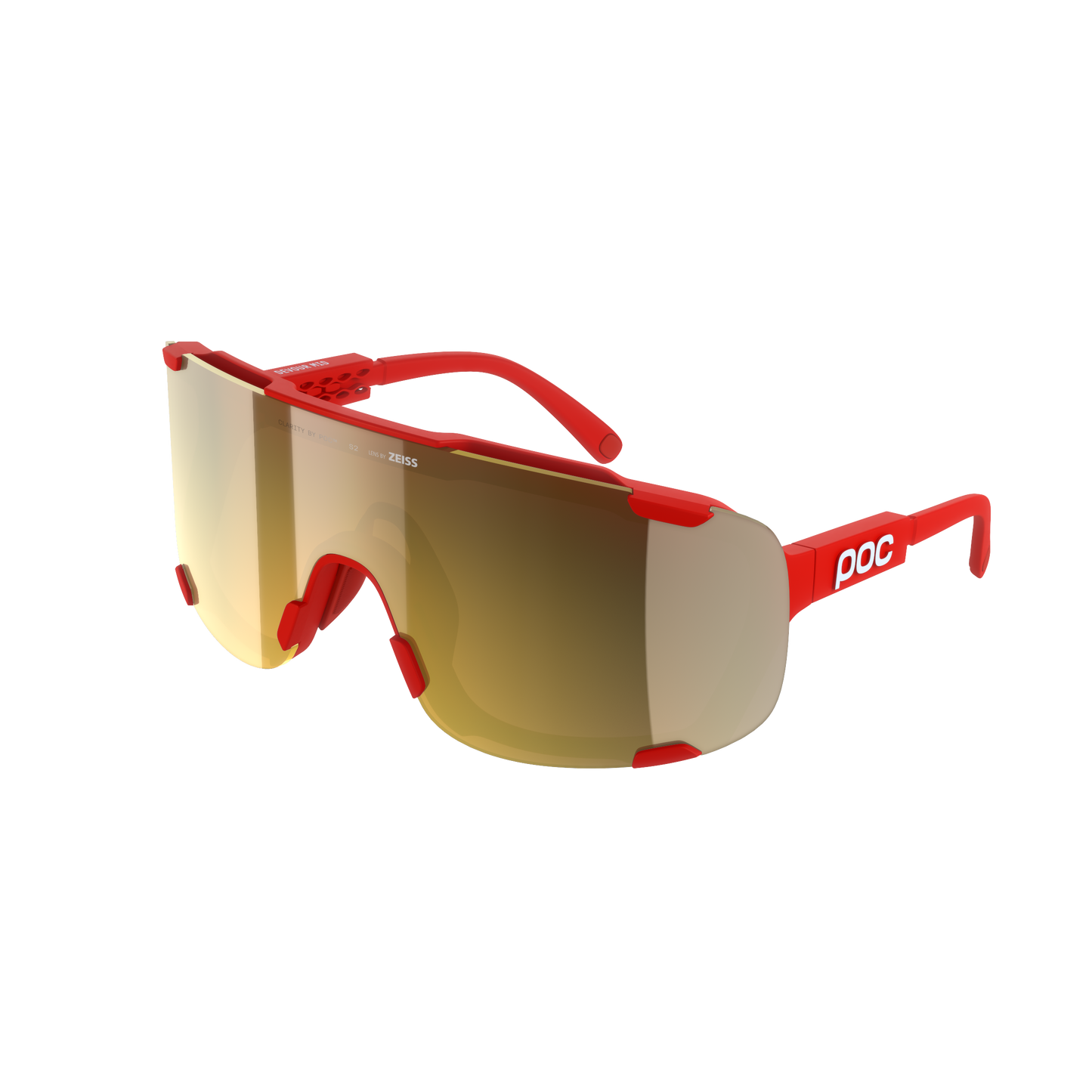 Gafas POC DEVOUR MID Red Clarity Road Partly Sunny Gold Lens