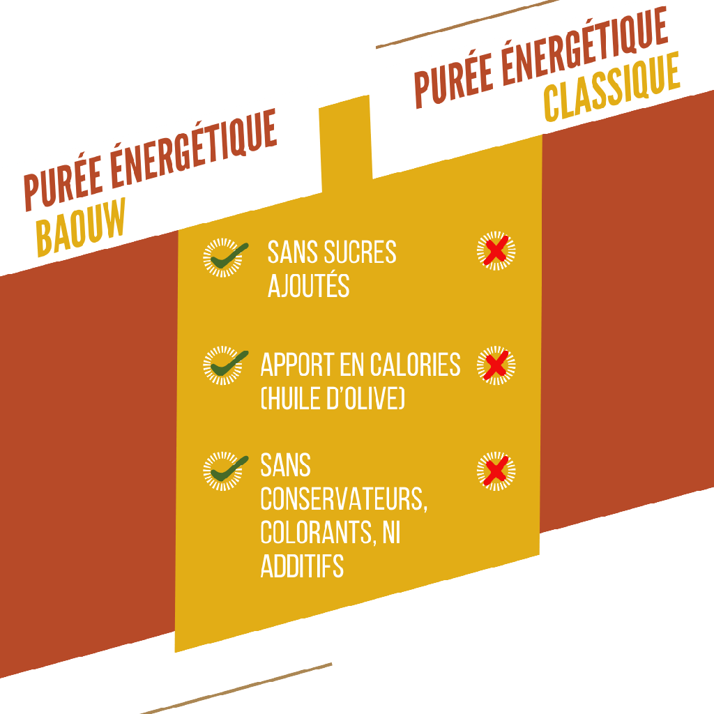BAOUW Receta Ecológica Puré Energético de Mango/Pasión/Jengibre (90g)