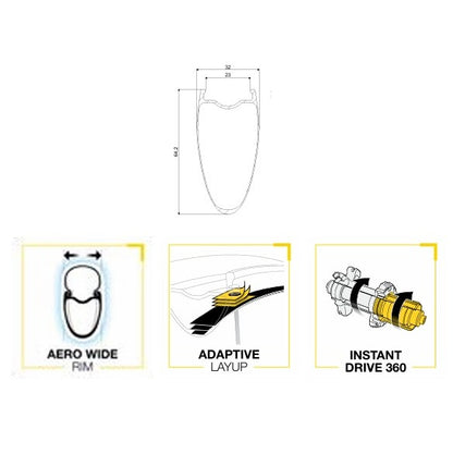 Par de Ruedas MAVIC COSMIC SL 65 DISC Tubeless Ready (Center Lock) 2025