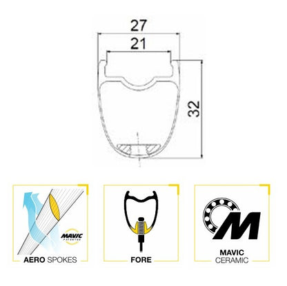 Rueda Trasera MAVIC COSMIC SLR 32 DISC Tubeless Ready (Center Lock) 2025