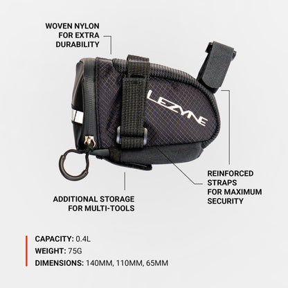 Bolsa de sillín LEZYNE Caddy negra