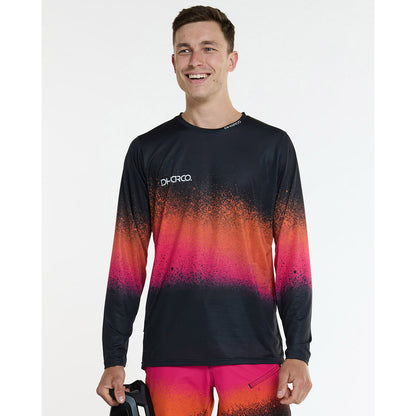 Maillot DHARCO RACE BLACK SNAKE Mangas Largas Negro/Naranja