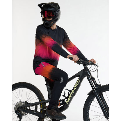 Maillot DHARCO RACE BLACK SNAKE Mangas Largas Negro/Naranja
