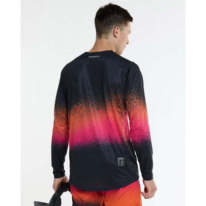 Maillot DHARCO RACE BLACK SNAKE Mangas Largas Negro/Naranja