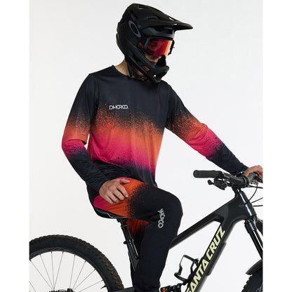 Maillot DHARCO RACE BLACK SNAKE Mangas Largas Negro/Naranja