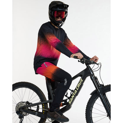 Maillot DHARCO RACE BLACK SNAKE Mangas Largas Negro/Naranja