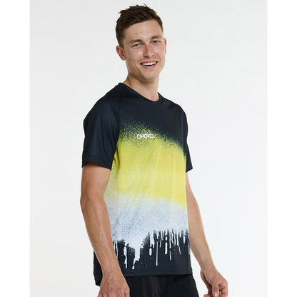 Maillot DHARCO ACID RAIN Mangas Cortas Negro/Amarillo