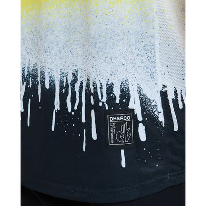 Maillot DHARCO ACID RAIN Mangas Cortas Negro/Amarillo