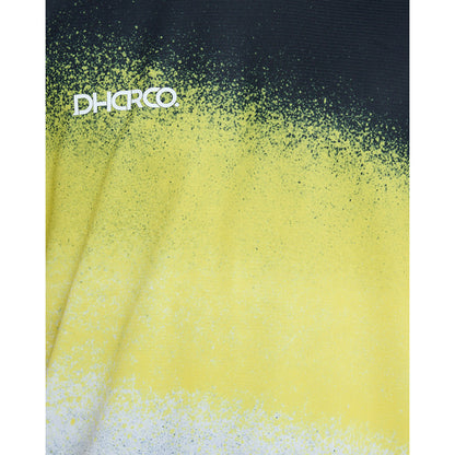 Maillot DHARCO ACID RAIN Mangas Cortas Negro/Amarillo