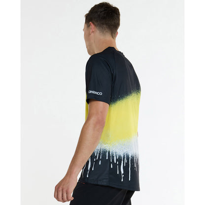 Maillot DHARCO ACID RAIN Mangas Cortas Negro/Amarillo
