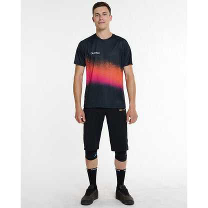 Maillot DHARCO BLACK SNAKE Manga Corta Negro/Naranja