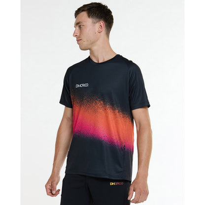 Maillot DHARCO BLACK SNAKE Manga Corta Negro/Naranja