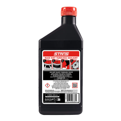 Líquido sellante antipinchazos STAN'S RACE DAY 500 ml - parte posterior del envase