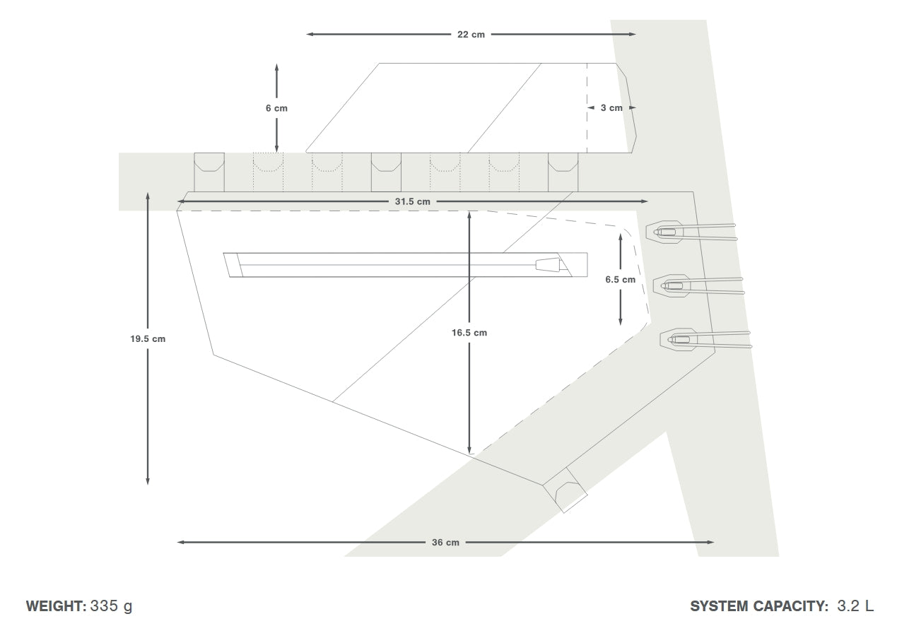 Paquete de bolsas para cuadros APIDURA AERO SYSTEM Negro