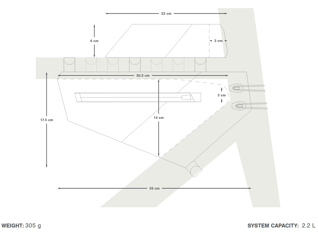 Paquete de bolsas para cuadros APIDURA AERO SYSTEM Negro