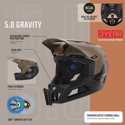 Casco de MTB LEATT MTB GRAVITY 5.0 Negro