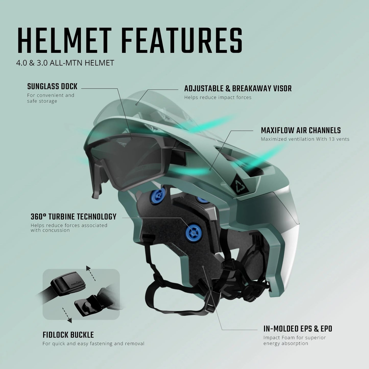 Casco MTB LEATT ALL-MOUNTAIN 3.0 Negro/Naranja