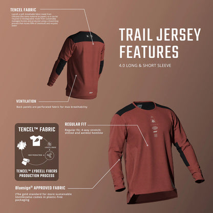 Maillot LEATT MTB TRAIL 3.0 Mangas Largas Marrón