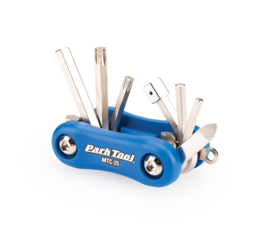 Park Tool MTC-25 desplegado mostrando todas las herramientas