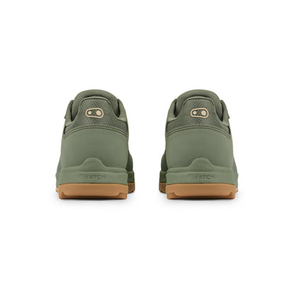 Zapatillas de MTB CRANKBROTHERS MALLET TRAIL SPEED LACE CLIP verdes/arena — vista trasera
