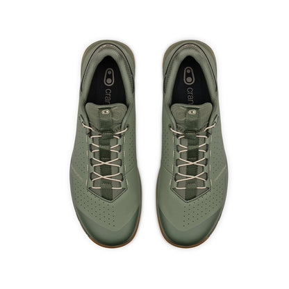 Zapatillas de MTB CRANKBROTHERS MALLET TRAIL SPEED LACE CLIP verdes/arena — vista superior