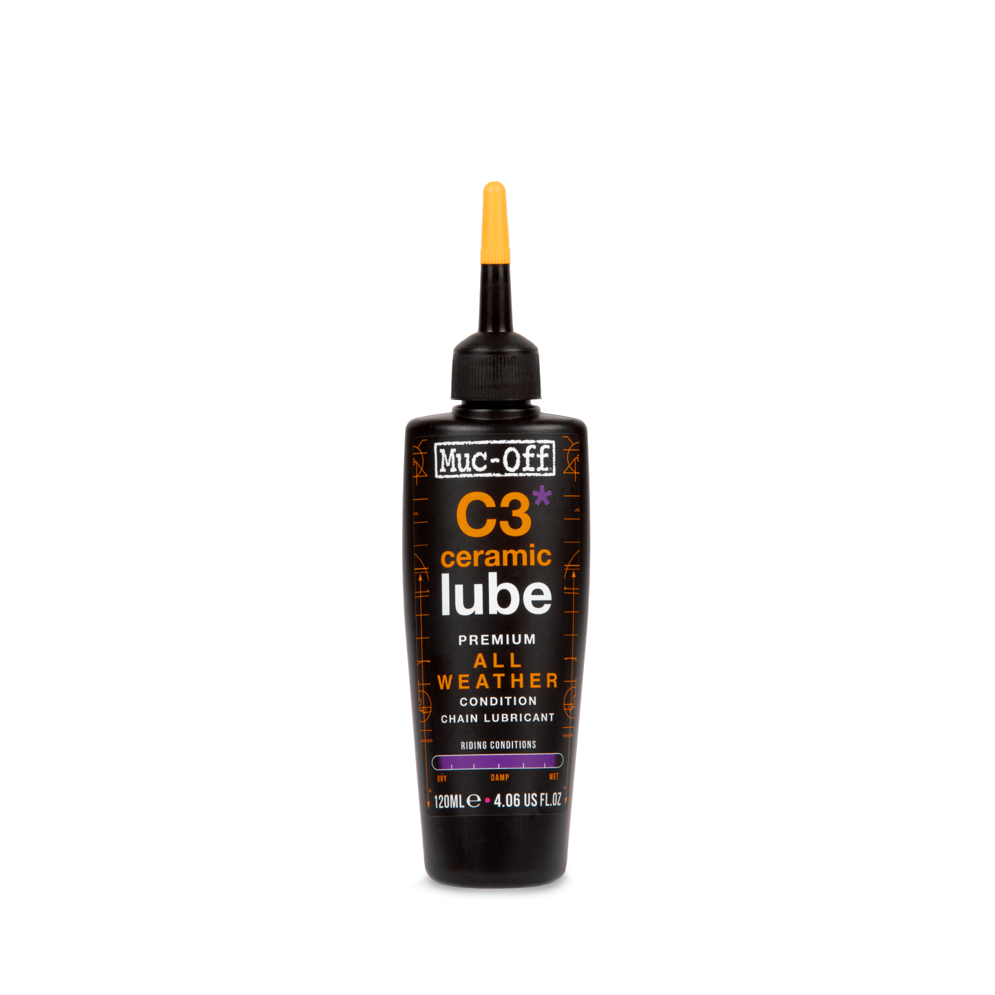 Lubricante cerámico para todas las condiciones MUC-OFF C3 ALL WEATHER CERAMIC (120 ml)