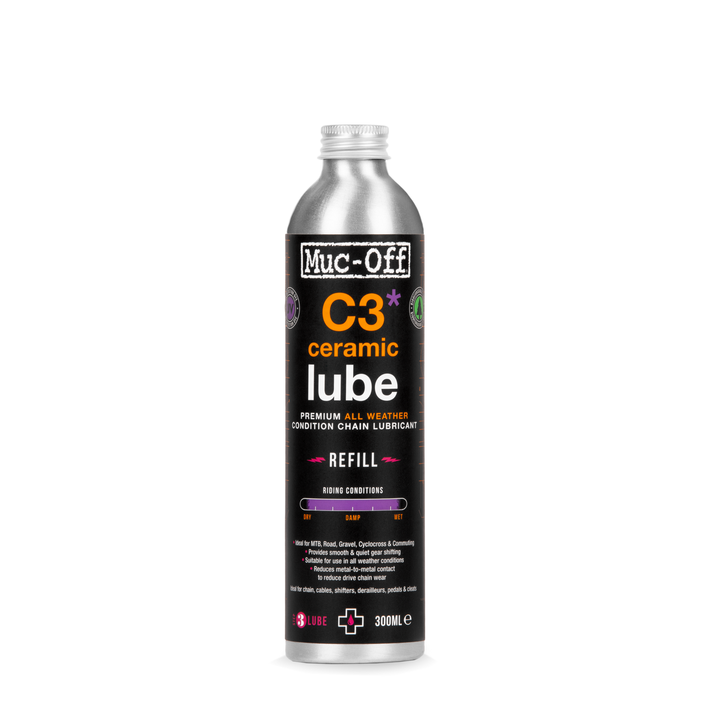 Lubricante cerámico para todas las condiciones MUC-OFF C3 ALL WEATHER CERAMIC (300 ml)