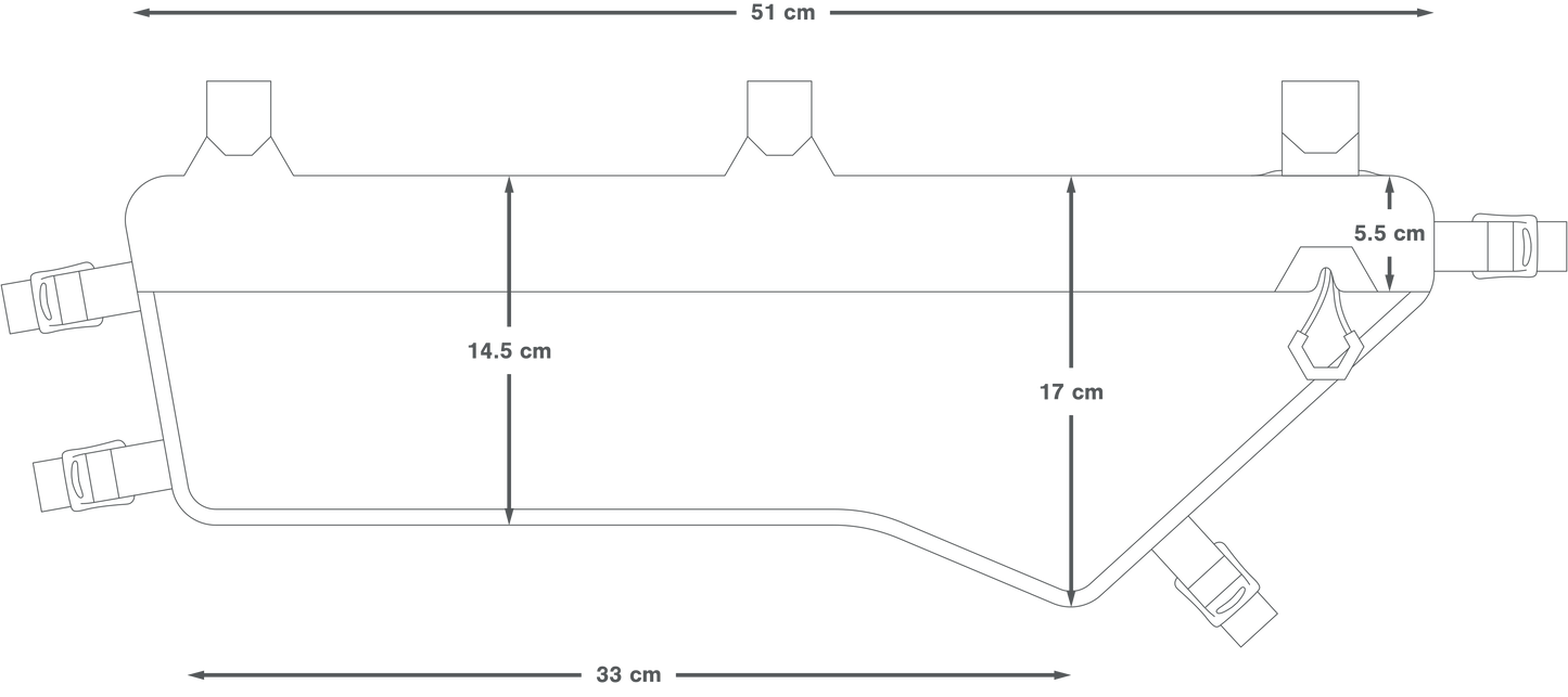 APIDURA EXPEDITION COMPACT FRAME PACK DRY Bolsa para cuadro de 5,3 L Negro