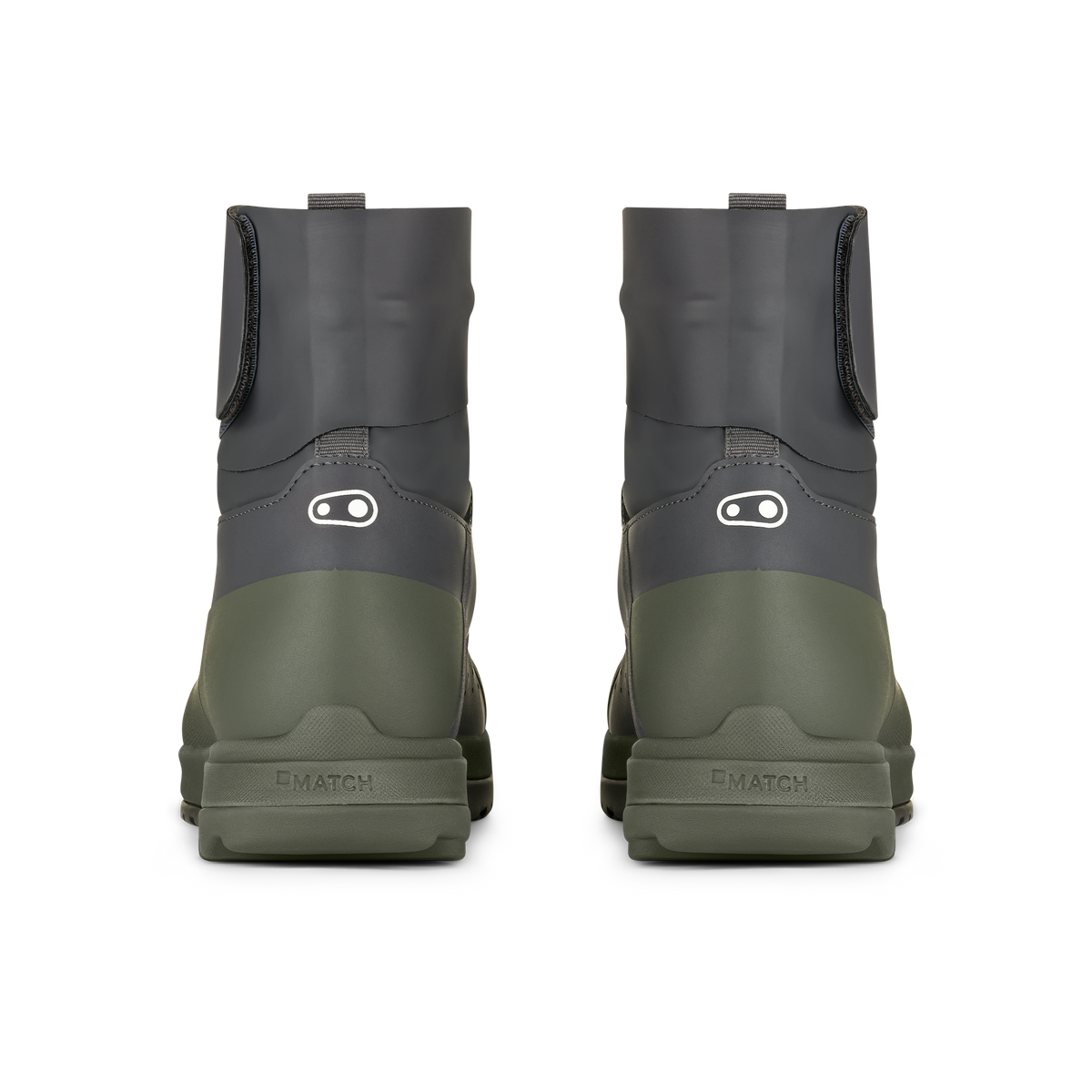 Zapatillas de MTB CRANKBROTHERS MALLET TRAIL SPEEDLACE SEAL gris/verde - vista trasera