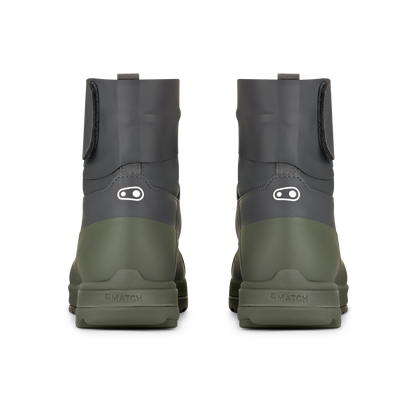 Zapatillas de MTB CRANKBROTHERS MALLET TRAIL SPEEDLACE SEAL gris/verde - vista trasera