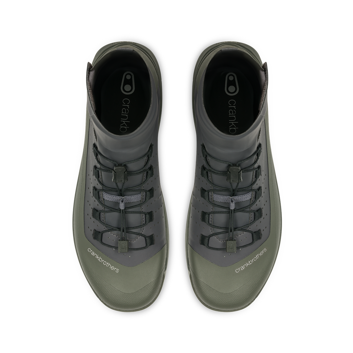 Zapatillas de MTB CRANKBROTHERS MALLET TRAIL SPEEDLACE SEAL gris/verde - vista superior