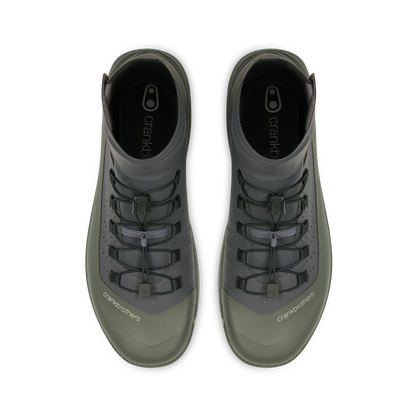 Zapatillas de MTB CRANKBROTHERS MALLET TRAIL SPEEDLACE SEAL gris/verde - vista superior