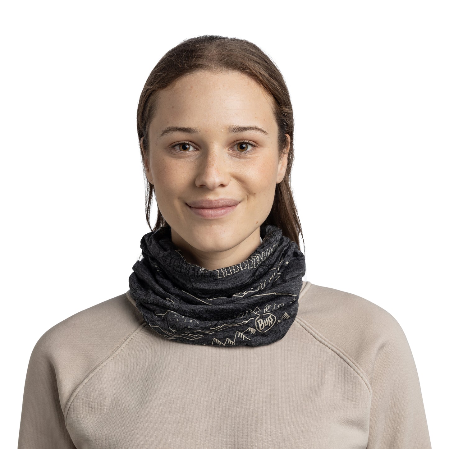 BUFF MERINO LIGHTWEIGHT PRINT Gargantilla Gris