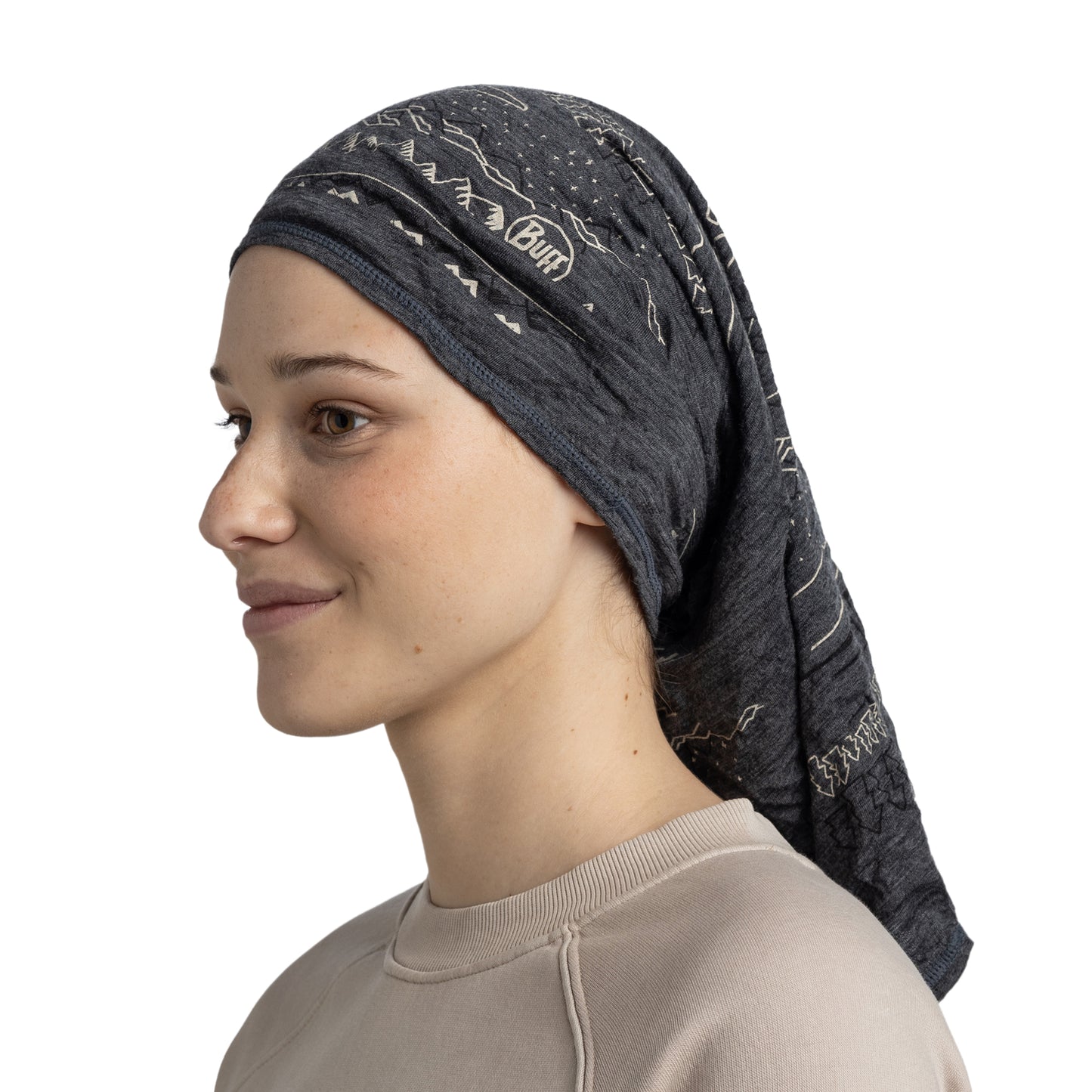 BUFF MERINO LIGHTWEIGHT PRINT Gargantilla Gris