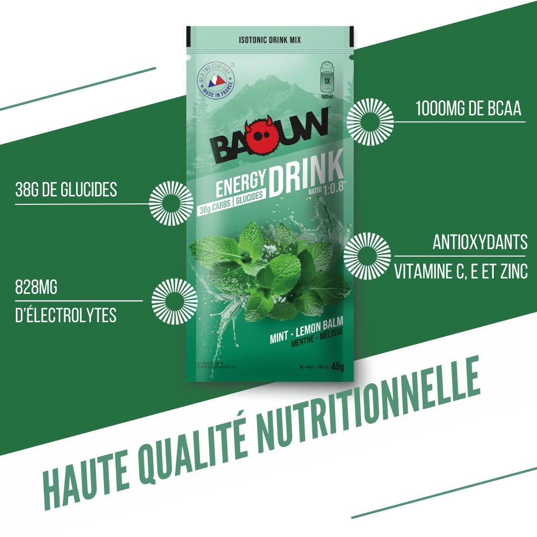 BAOUW ISOTONIC Bebida Energética (45g) Menta/Melisa
