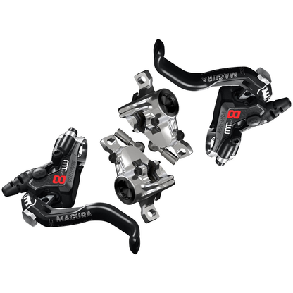 Par de Frenos MAGURA MT8 PRO Sin Disco Negro/Plata
