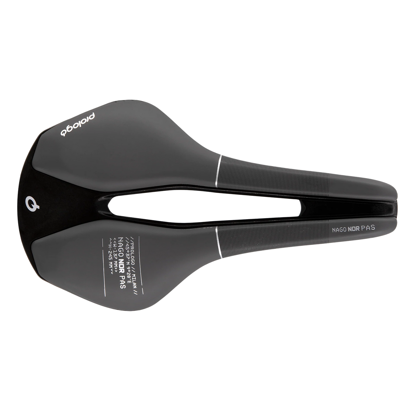 Sillin PROLOGO NAGO NDR PAS 137mm Nack Rails Negro