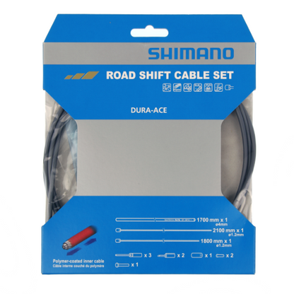 Kit de Cables y Fundas de Desviador SHIMANO DURA-ACE 9000 Polímero Gris