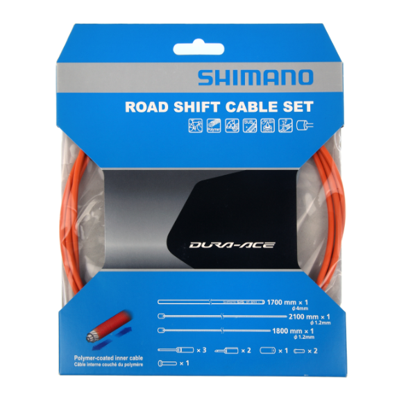 SHIMANO OT-SP41 Polímero Naranja Kit de cable y funda de desviador