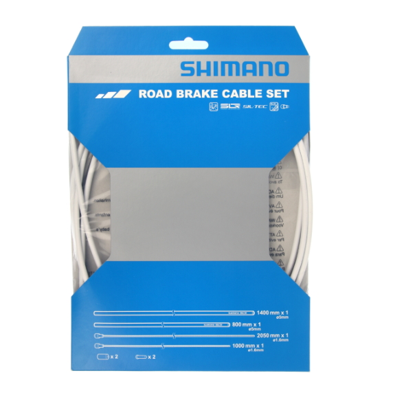 Kit de cable y latiguillo de freno SHIMANO PTFE Blanco